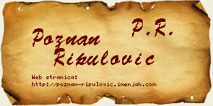 Poznan Ripulović vizit kartica
